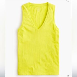 J. Crew Slub Cotton V Neck Tank Top